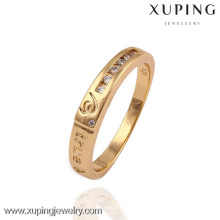 13326 Xuping Modeschmuck China Großhandel 18k Gold Ring Designs Luxus Glas Ringe Charme Schmuck für Frauen